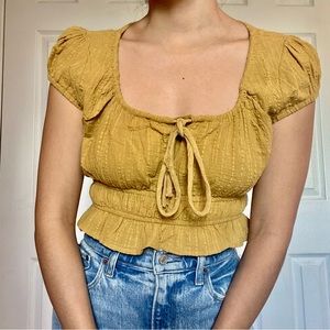 Irene’s Story yellow crop top